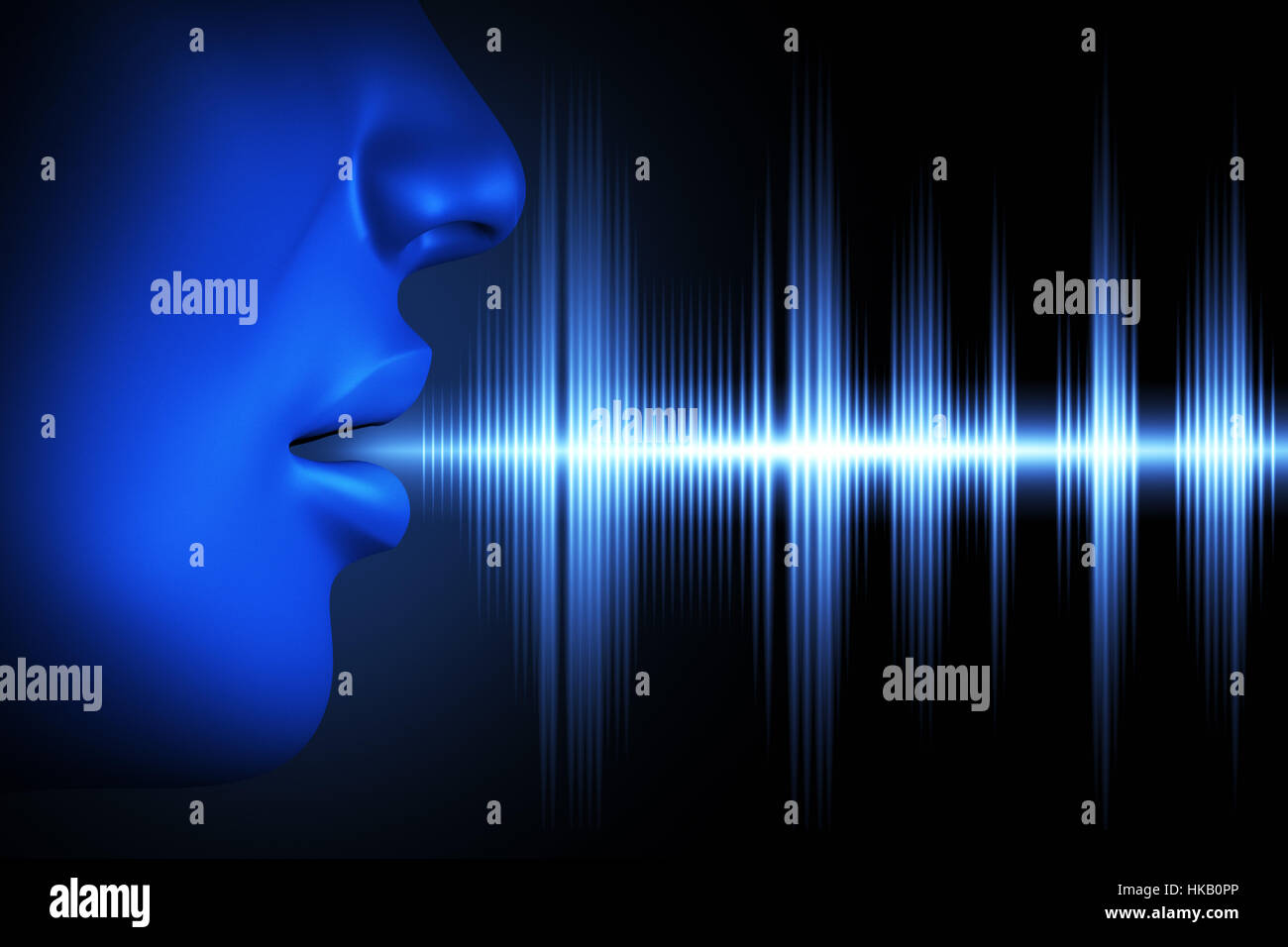 Immagine concettuale sulla voce umana Foto Stock