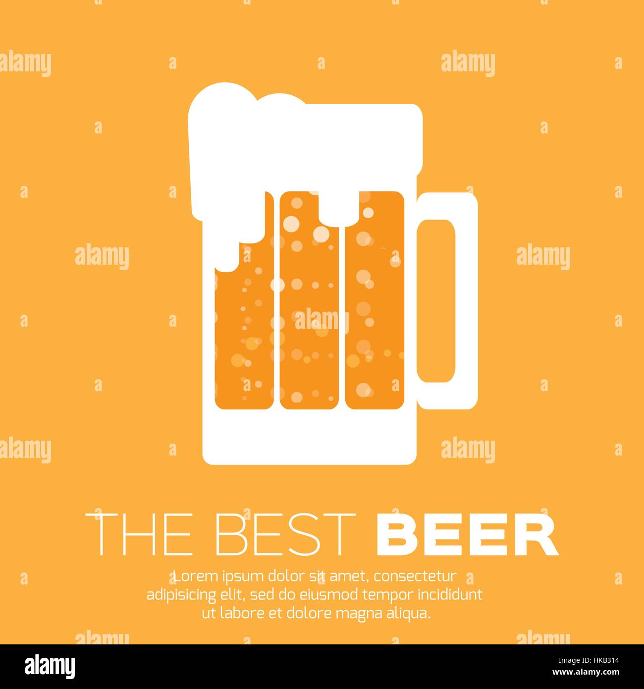 Boccale di birra. La migliore birra illustrazione vettoriale. Illustrazione Vettoriale