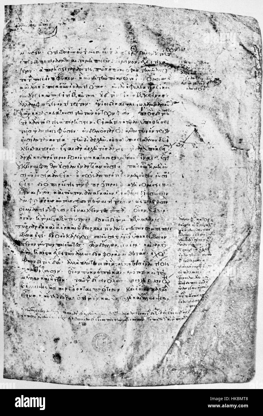 Un'illustrazione intitolata "folium A1 Clarke Platone", che mostra il disegno matematico e geometrico del Clarke Platone, evidenziandone il significato storico e scientifico. Foto Stock