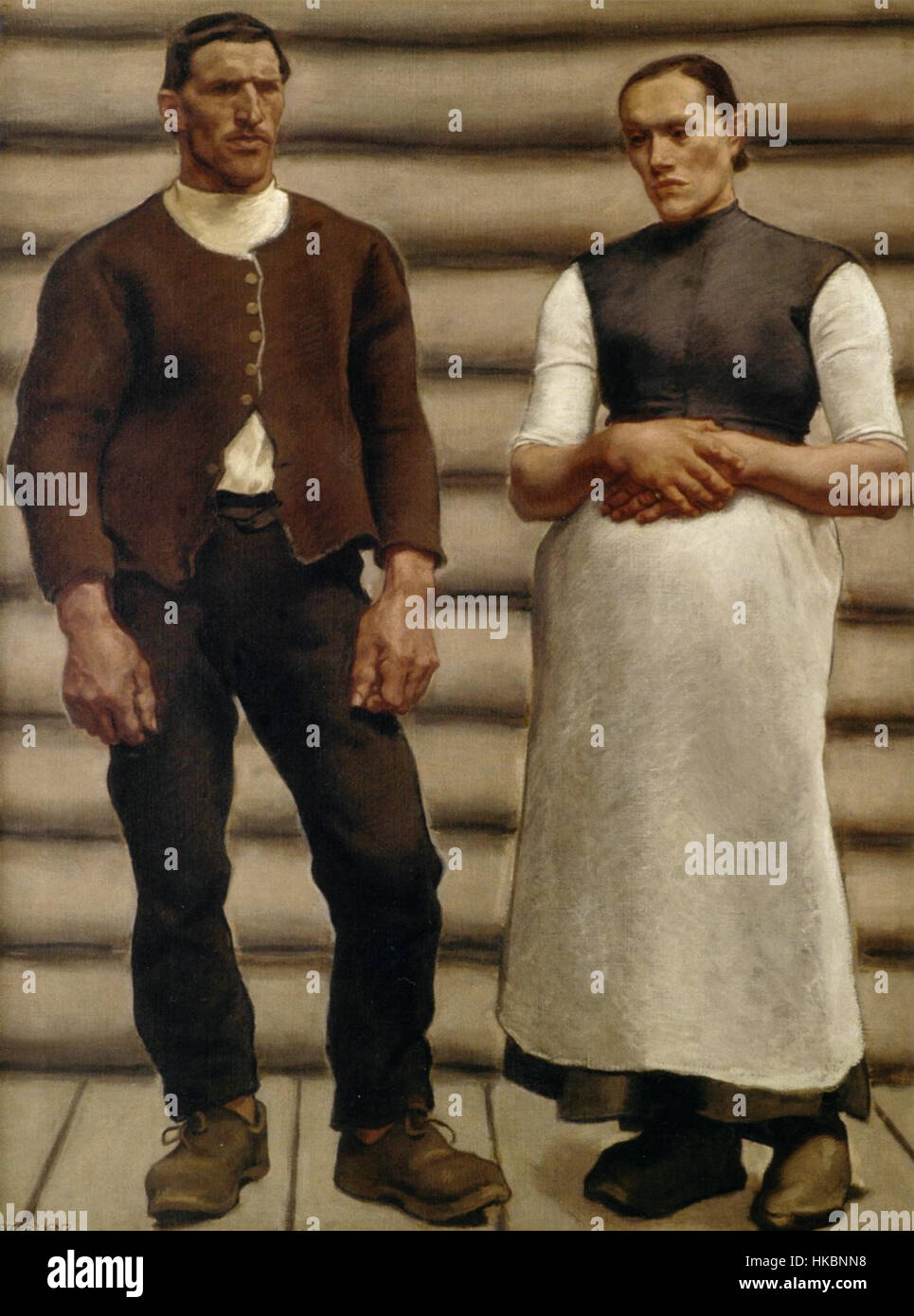 Un dipinto storico intitolato "Mann und Weib", che raffigura l'interazione romantica o simbolica tra un uomo e una donna. Il dipinto riflette temi classici spesso trovati nell'arte europea del XVIII e XIX secolo, mostrando la forma umana e l'espressione emotiva. Foto Stock