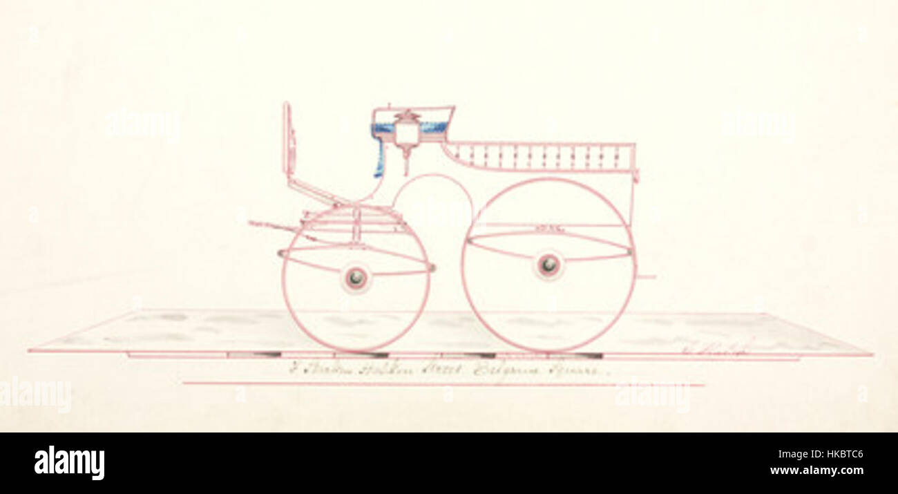 Questa carrozza della metà del XIX secolo mostra l'artigianato e il design del periodo. Noto per i suoi dettagli intricati e il design funzionale, è un pezzo rappresentativo della storia dei trasporti di quell'epoca. Foto Stock