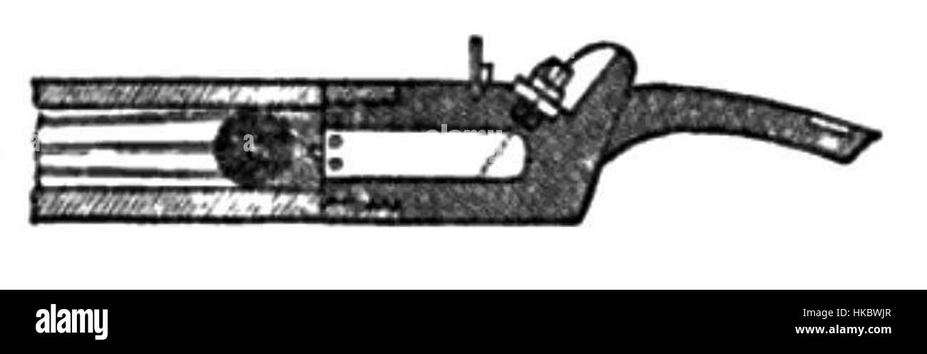 Il sistema di Delvigne si riferisce a un sistema di rigatura utilizzato nelle armi da fuoco, in particolare nelle armi da fuoco militari, sviluppato dall'ingegnere francese Jean-Baptiste Delvigne. Ha influenzato in modo significativo il design e la precisione delle armi durante il XIX secolo. Foto Stock