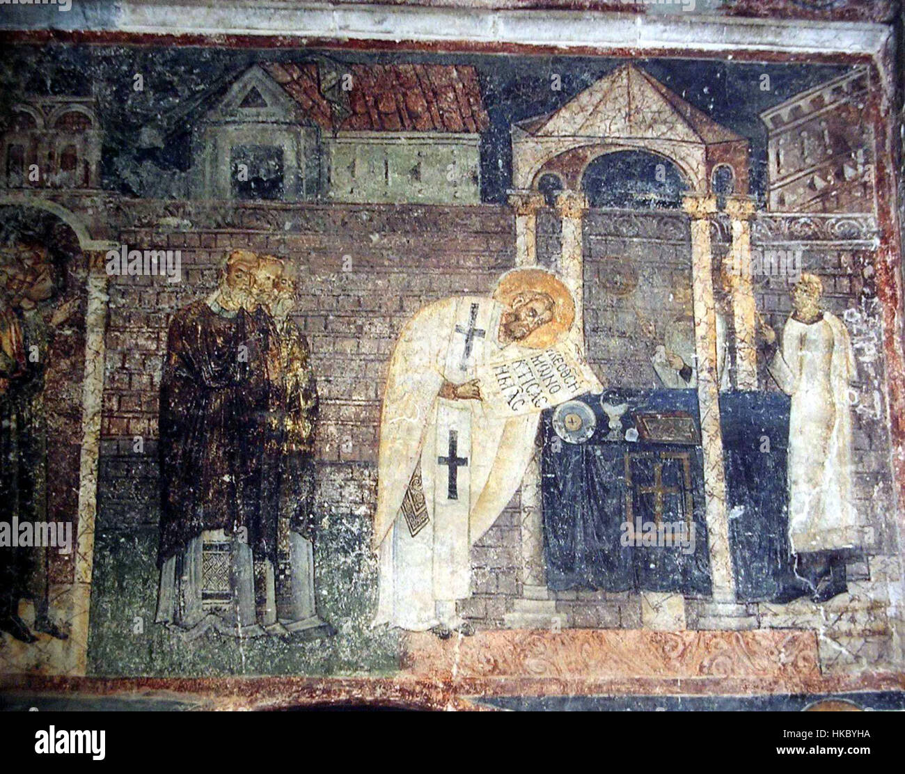 Gli affreschi di Santa Sofia Chiesa a Ohrid 055 Foto Stock