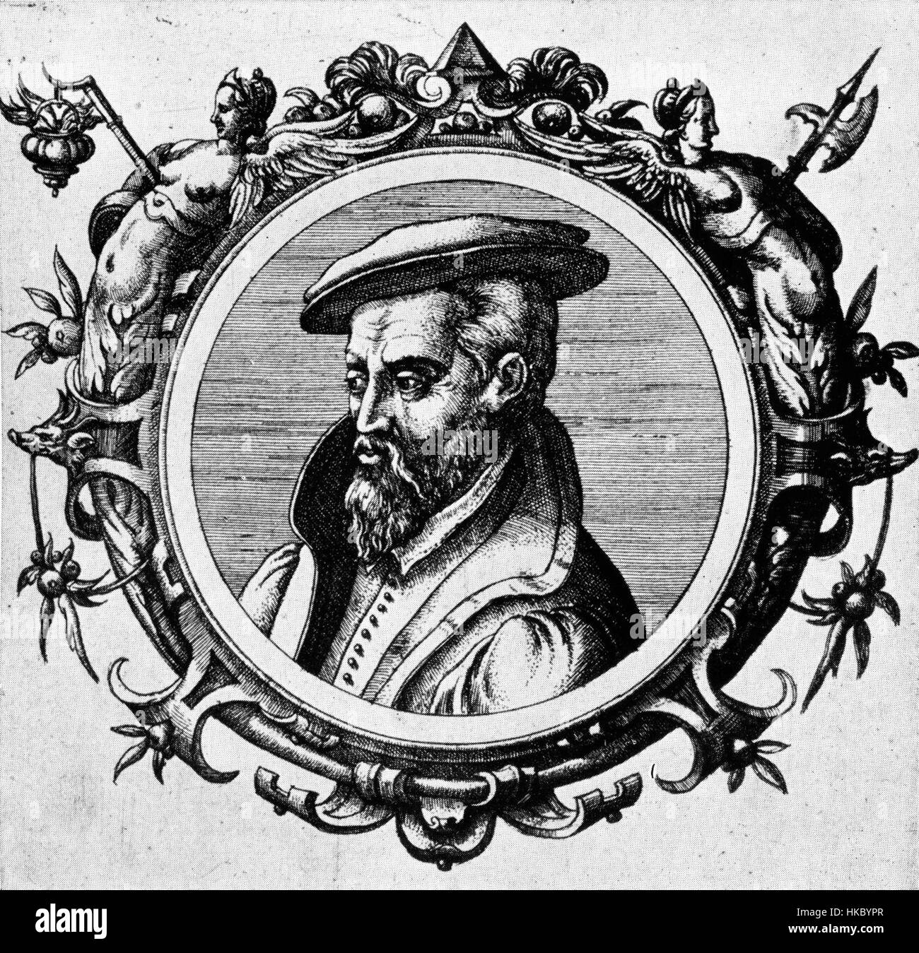 L'incisione di Georgius agricola, conosciuta come "Kupferstich", mostra la raffinata arte dell'incisione su lastre di rame, che riflette le meticolose tecniche dell'artista. L'immagine mette in risalto temi scientifici storici e la precisione del processo di incisione. Foto Stock