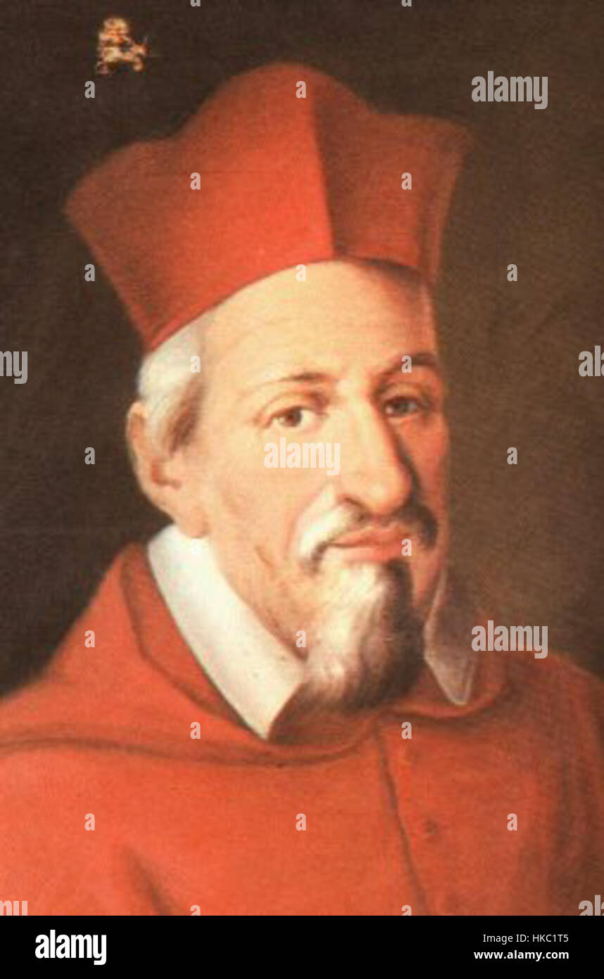 Juan de Lugo, un importante teologo spagnolo, è raffigurato in questo ritratto. I suoi contributi al campo della teologia e il suo impatto sulla storia intellettuale spagnola si riflettono nella dignitosa presentazione della sua figura nel dipinto. Foto Stock