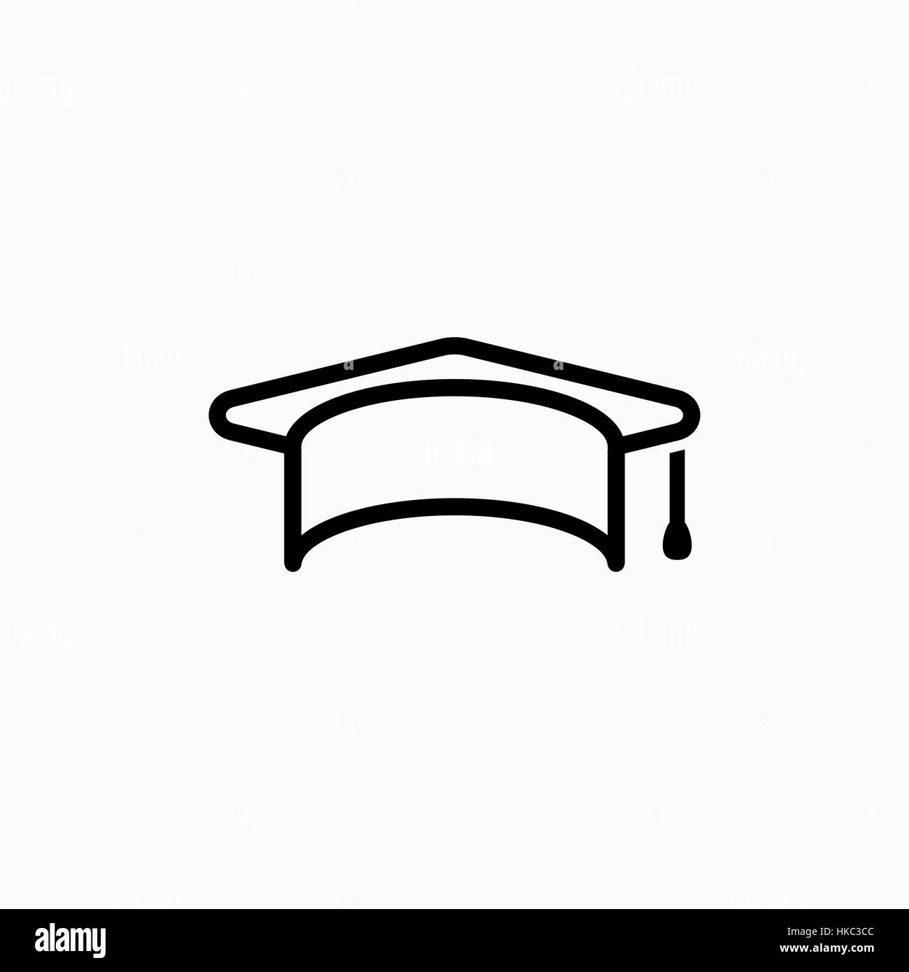 Istruzione, graduazione cap/hat icona vettore semplice illustrazione. Illustrazione Vettoriale