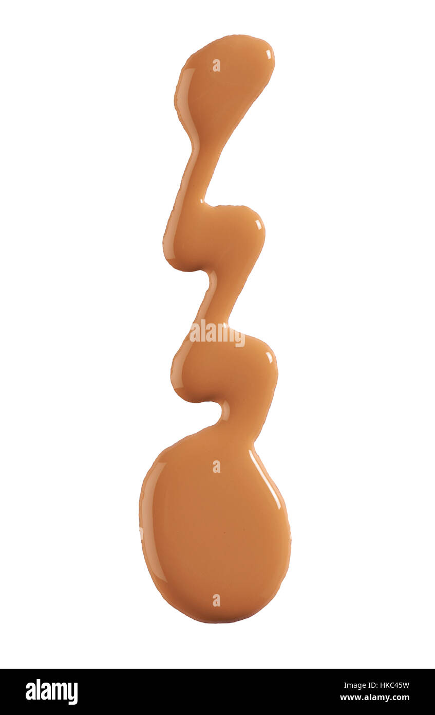 Un taglio fuori bellezza immagine di un campione di liquido di fondazione make up. Foto Stock