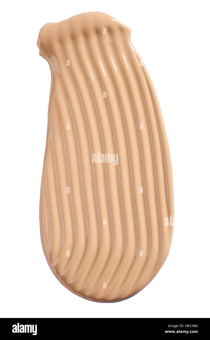 Un taglio fuori bellezza immagine di un campione di liquido di fondazione make up. Foto Stock