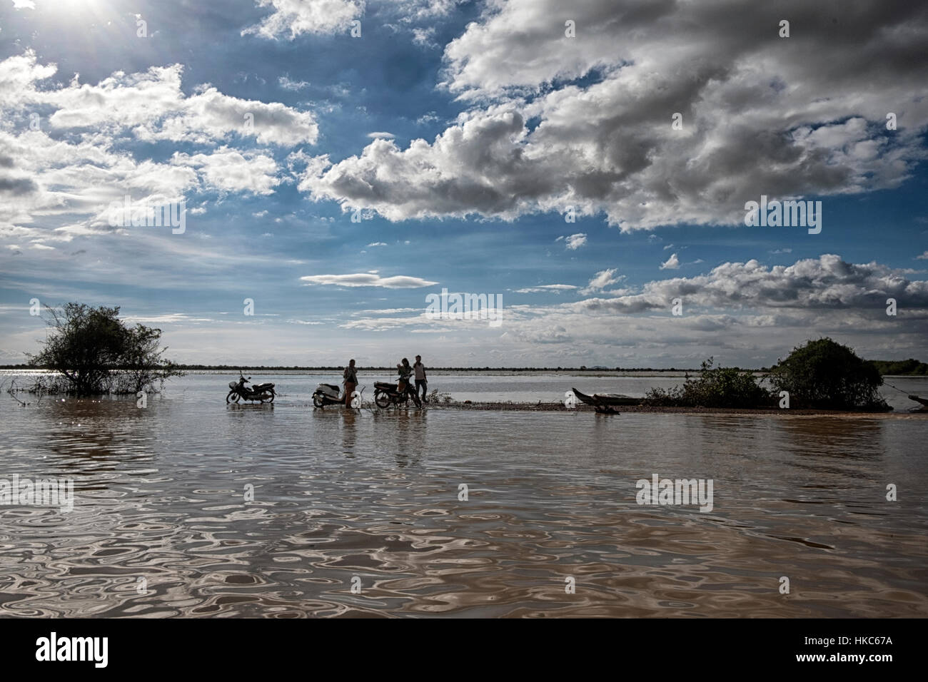 Lago Tonle Sap, in Cambogia. Foto Stock