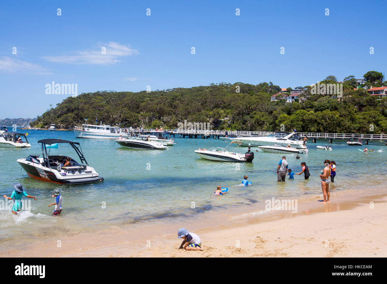 Clifton Gardens Beach a Chowder Bay a Sydney National Park, Nuovo Galles del Sud, Australia Foto Stock