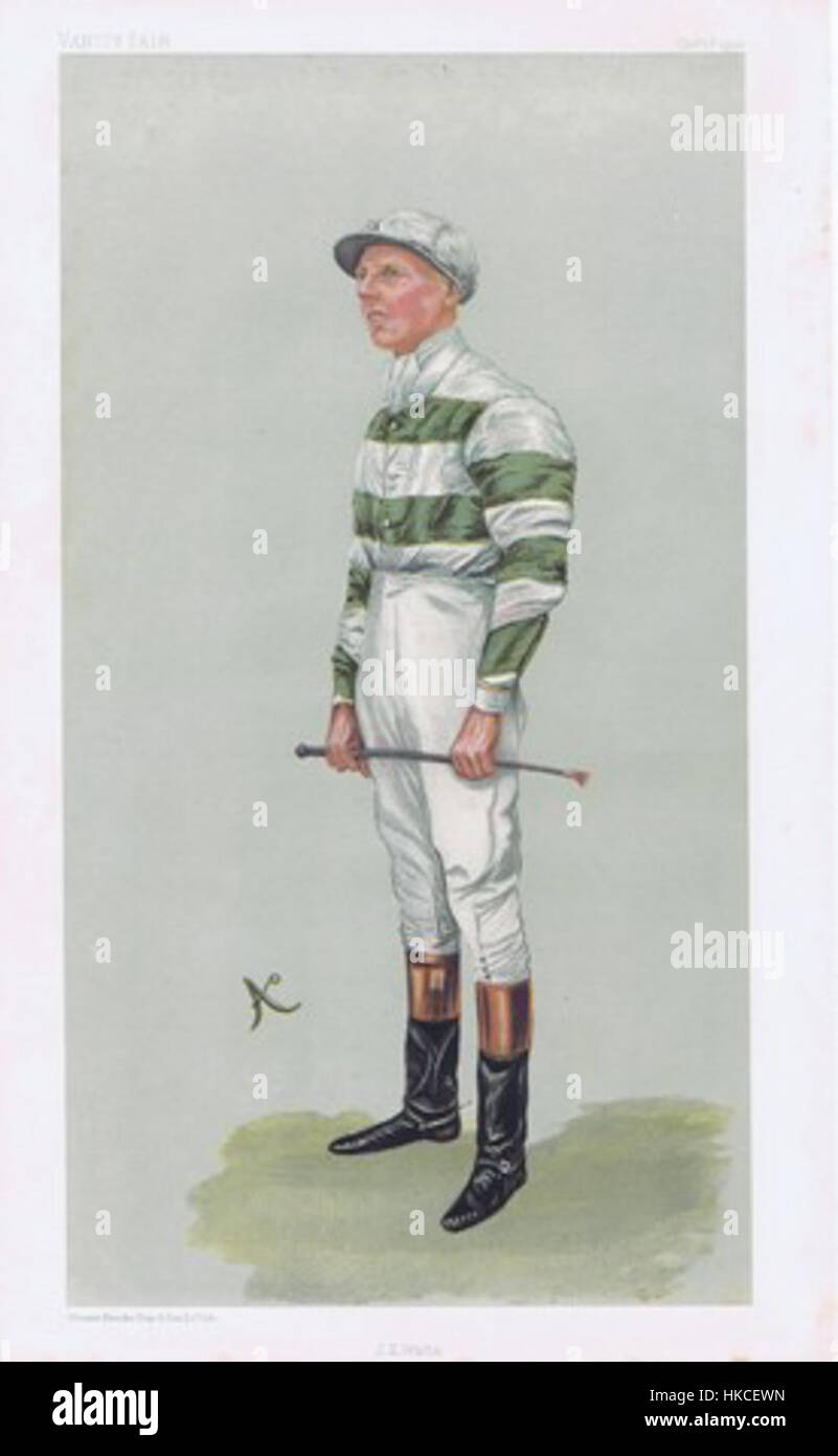 Questa illustrazione del 1903 di Vanity Fair di John Watts presenta un ritratto satirico e umoristico di una figura di spicco, tipico dello stile della rivista dei primi anni del XX secolo. L'opera mette in evidenza l'ingegno e le abilità caricaturali dell'artista. Foto Stock