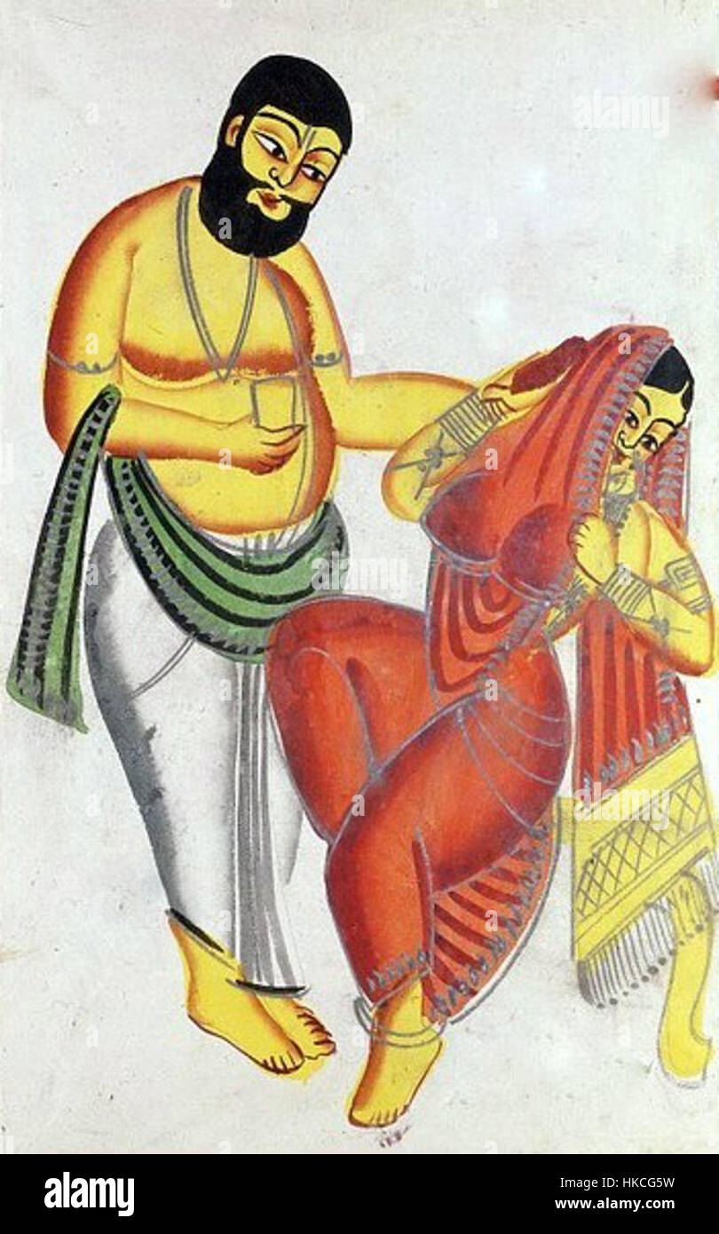 Questa opera raffigura un Mahant, un leader spirituale o guaritore, che offre la medicina per il parto di Ekokeshi. Il metodo di guarigione tradizionale è associato alle pratiche culturali dell'Asia orientale e si concentra sui rimedi naturali per il parto. L'immagine ritrae gli aspetti spirituali e medicinali di questa pratica, evidenziando il ruolo della medicina nelle tradizioni culturali e nella salute della comunità. Foto Stock