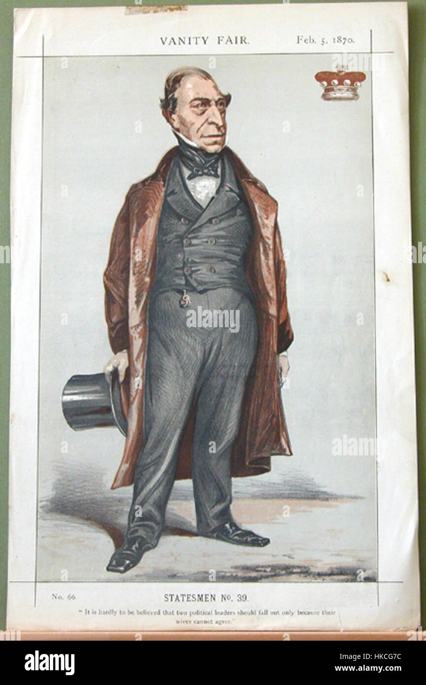 Una caricatura di Lord Chelmsford, pubblicata su Vanity Fair il 5 febbraio 1870. Il ritratto cattura umoristicamente il suo personaggio pubblico, tipico dello stile satirico della rivista durante la fine del XIX secolo. Foto Stock