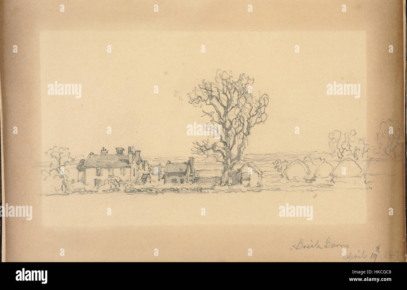 Un libro di schizzi di famiglia che mostra uno schizzo disegnato a mano, probabilmente parte di un archivio personale che cattura momenti di vita attraverso l'arte. Il lavoro sottolinea la semplicità e i soggetti quotidiani. Foto Stock