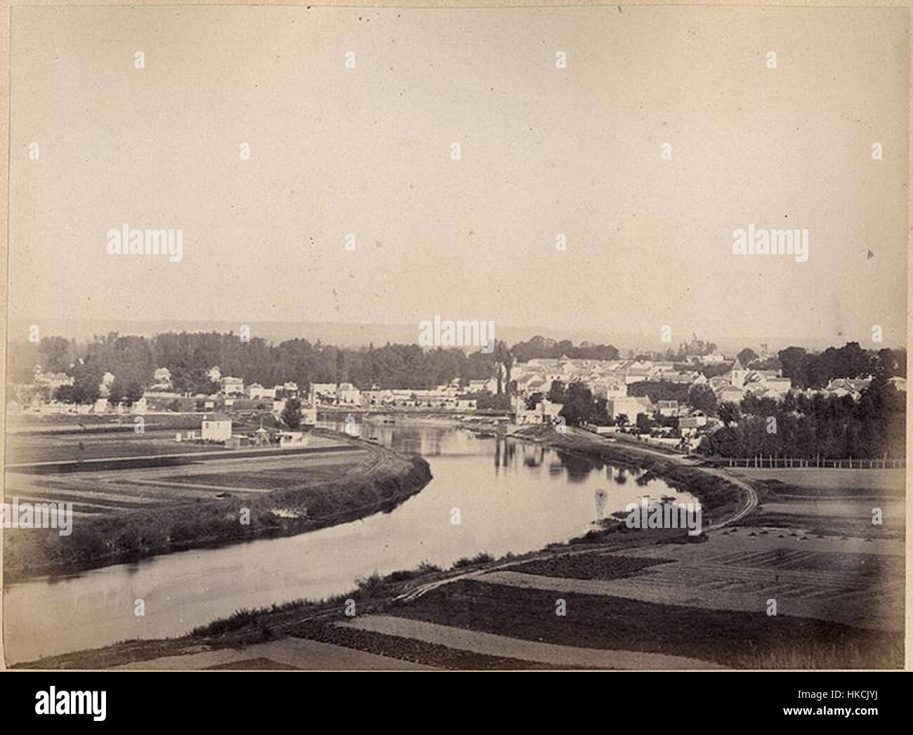 Bords de Marne, Bry sur Marne, 1865 Foto Stock