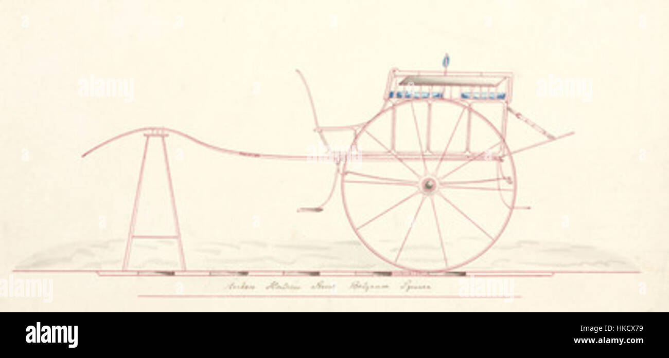 Questa carrozza della metà del XIX secolo è un esempio dell'elegante design e dell'artigianato del periodo. Il veicolo riflette lo stato sociale e gli stili di trasporto dell'epoca, spesso utilizzati dall'aristocrazia per viaggi e svago. Foto Stock