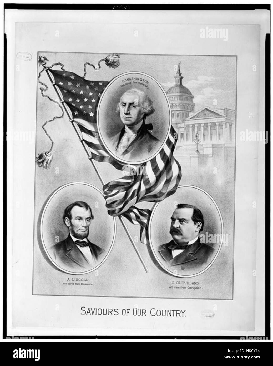 Questo poster d'epoca di Cleveland cattura i monumenti storici della città, con scene che mettono in risalto la sua bellezza architettonica e il suo fascino urbano. Il design riflette l'estetica pubblicitaria dei primi anni del XX secolo. Foto Stock