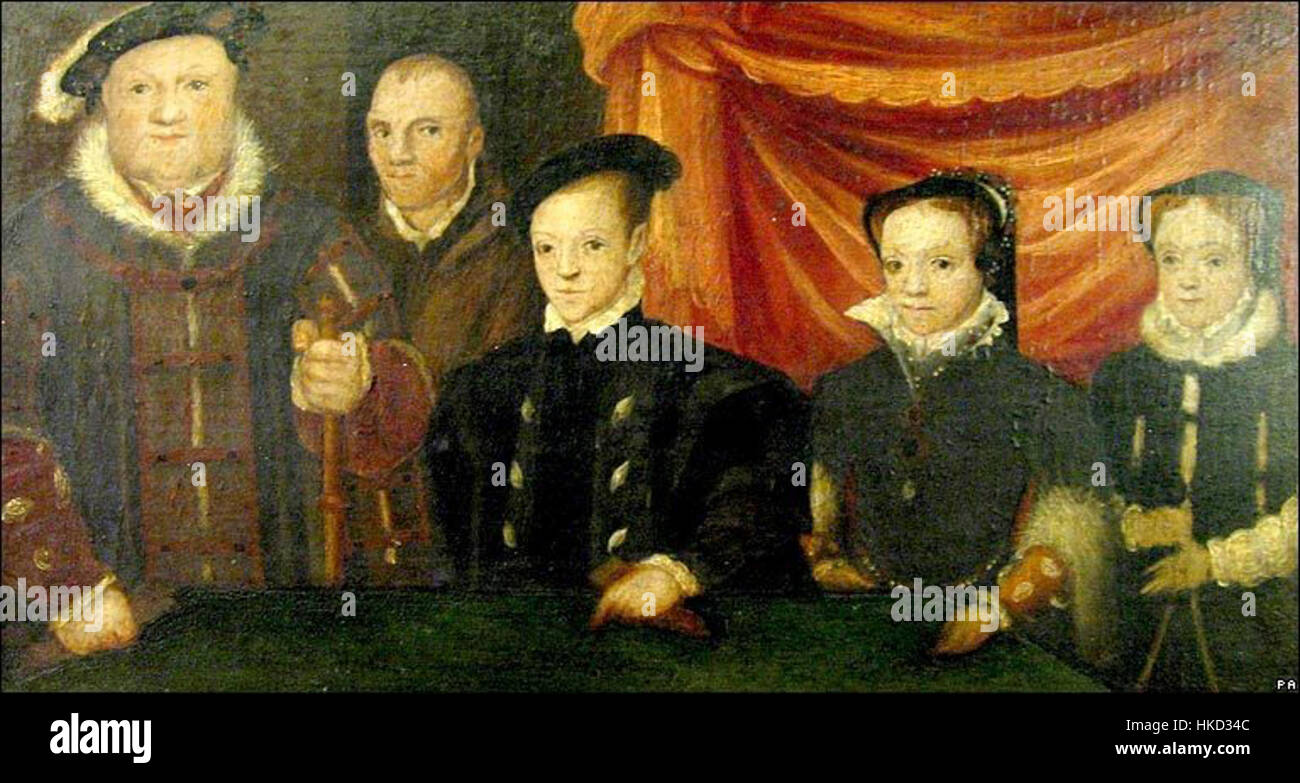 Henry 8 con i bambini Foto Stock