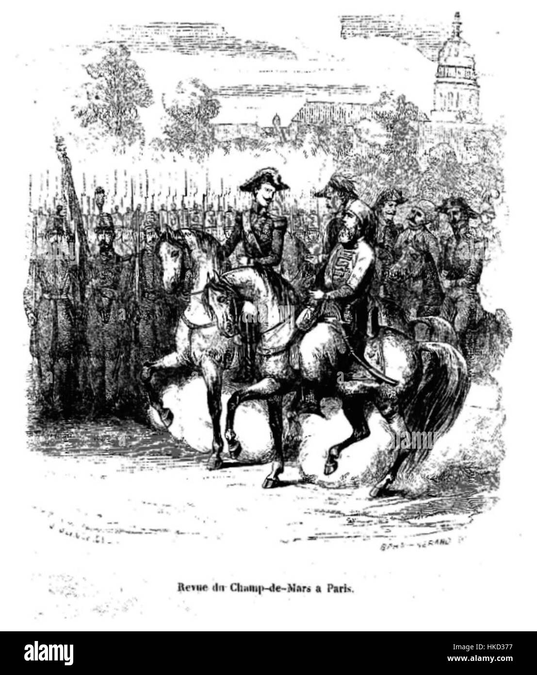 *Ibrahim en Paris* è un'opera d'arte che raffigura un personaggio, possibilmente del Medio Oriente o del Nord Africa, a Parigi. Il pezzo potrebbe riflettere temi di intersezione culturale, immigrazione e identità, sullo sfondo dell'iconico paesaggio urbano parigino. Foto Stock