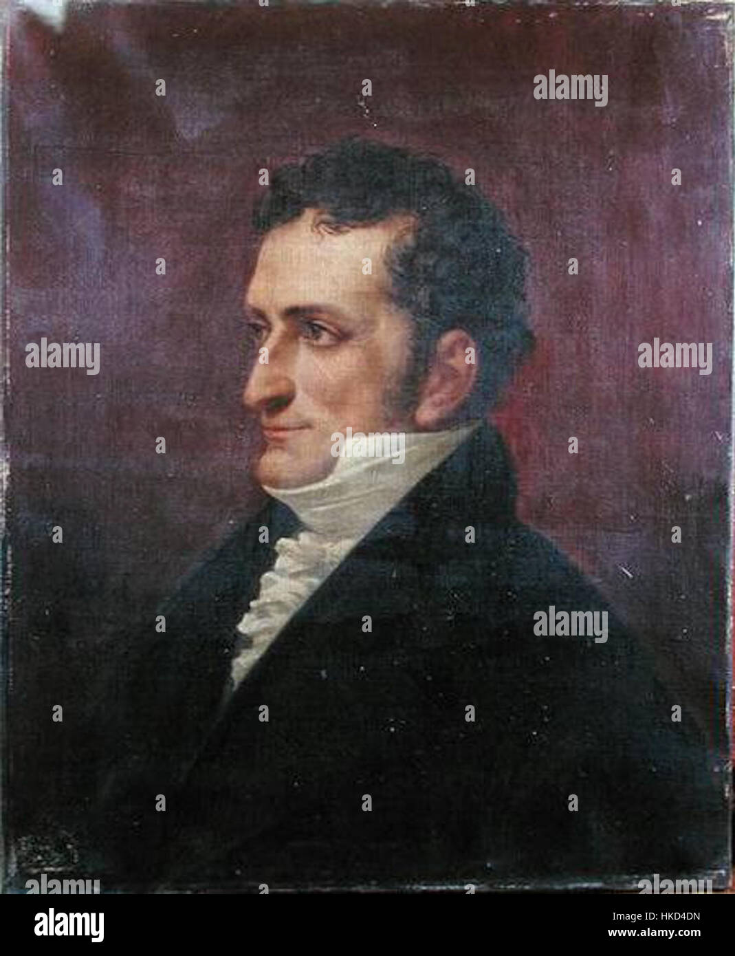 Jean-Marc Gaspard Itard (1775-1838), un medico francese, è noto per il suo lavoro pionieristico nell'educazione dei sordi. I suoi sforzi nel trattamento dei sordi e nel far progredire la comprensione della sordità hanno avuto un impatto significativo sulle pratiche mediche per i malati mentali. Foto Stock