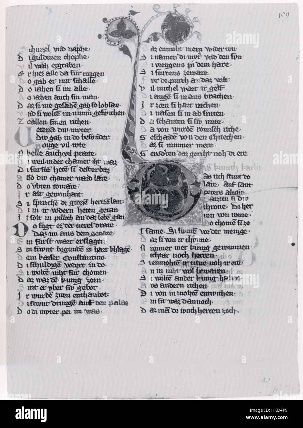 "Kaiserchronik" è un dipinto storico che raffigura l'imperatore tedesco e la sua corte. L'opera d'arte è un'importante rappresentazione della storia medievale tedesca. Foto Stock