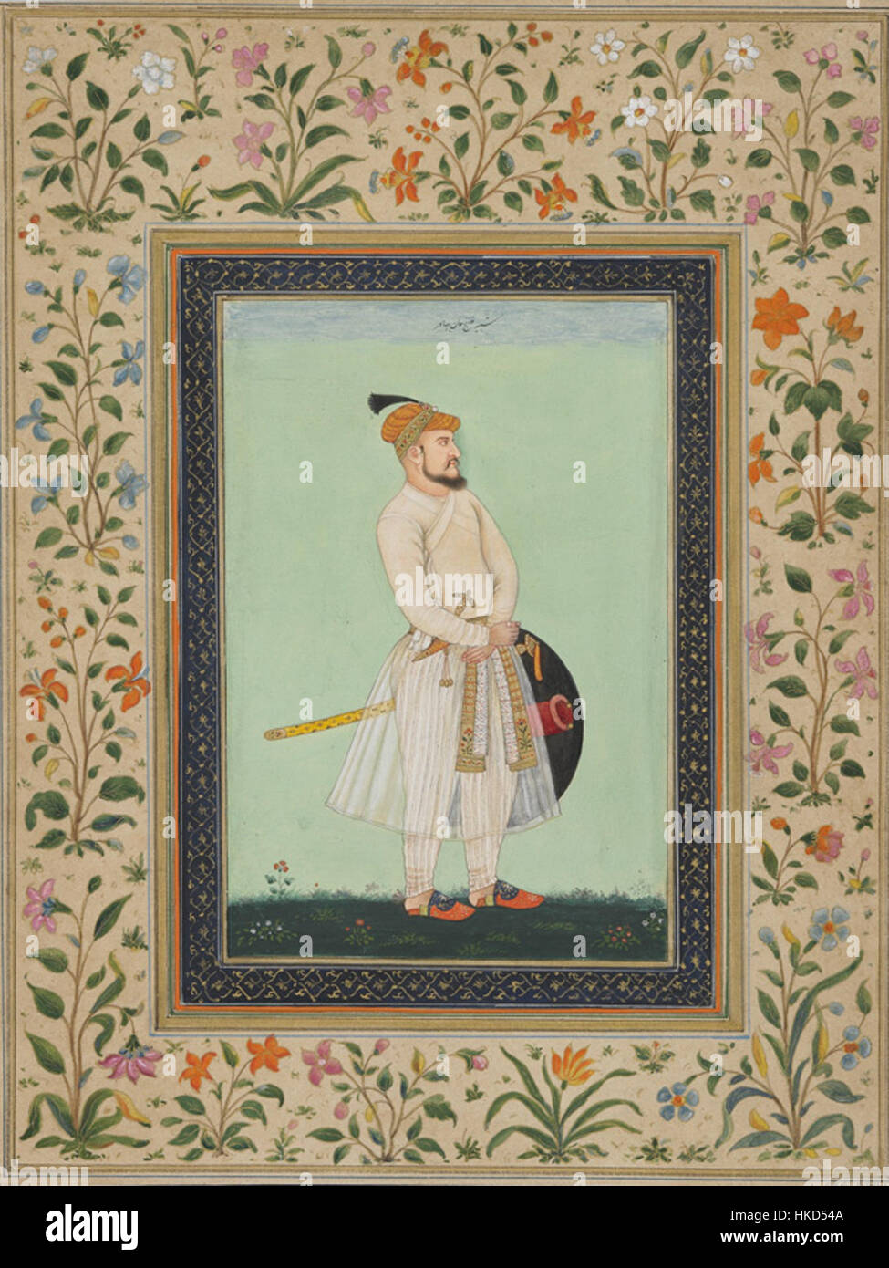 Kilich Khan è una figura storica raffigurata nell'arte, che spesso mostra il suo ruolo nella storia dell'Asia centrale. I suoi ritratti e le sue raffigurazioni nell'arte evidenziano la grandezza della sua leadership e delle sue campagne militari durante il XVI secolo. Foto Stock