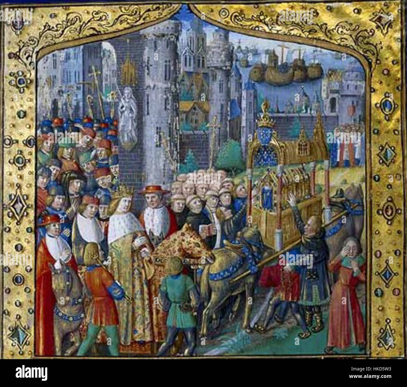 Questa opera d'arte di Ludvik rappresenta una scena iconica, incentrata su temi storici con una miscela di stili moderni e classici, che illustra l'approccio unico dell'artista all'arte storica. Foto Stock