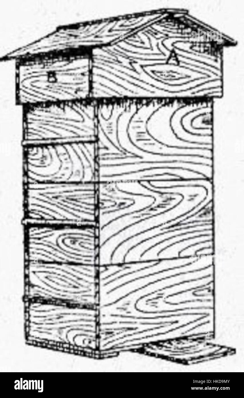 "Ruche populaire" è un'opera d'arte che raffigura una comunità rurale. Il dipinto ritrae la vita quotidiana in un villaggio rurale, catturando la semplicità del paesaggio e il legame delle persone con il loro ambiente. L'opera riflette scene tradizionali della vita comune nella Francia rurale. Foto Stock