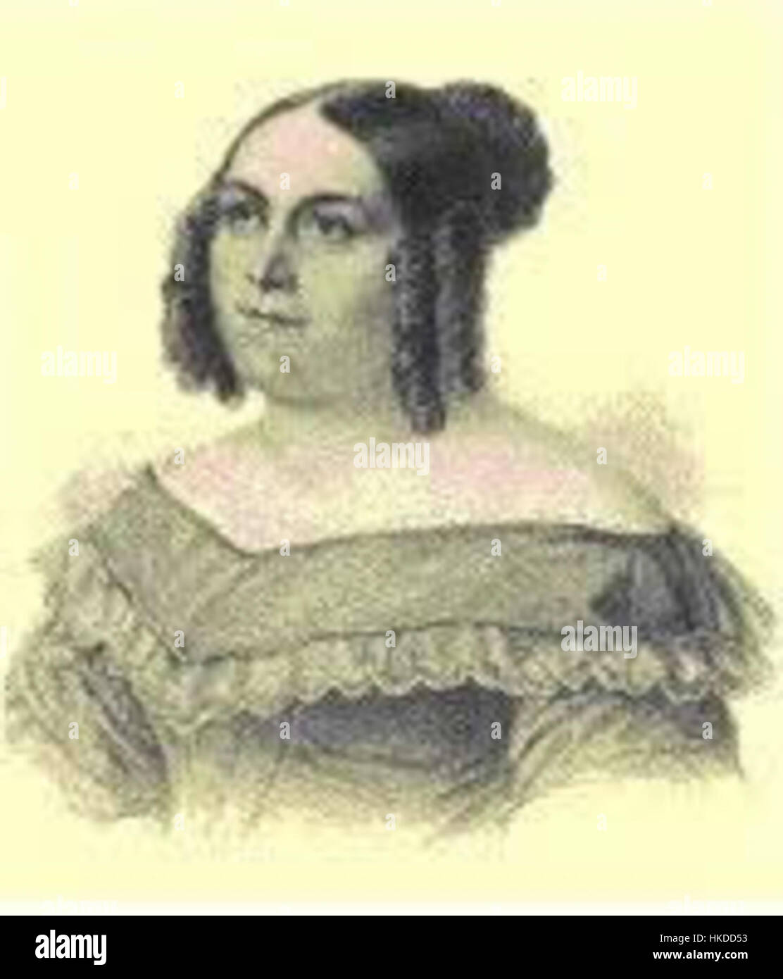 Questo ritratto di Wilhelmine von Wrochem cattura il soggetto in una posa classica e dignitosa, mostrando l'attenzione dell'artista ai dettagli per catturare l'eleganza e la personalità della nobildonna. Foto Stock