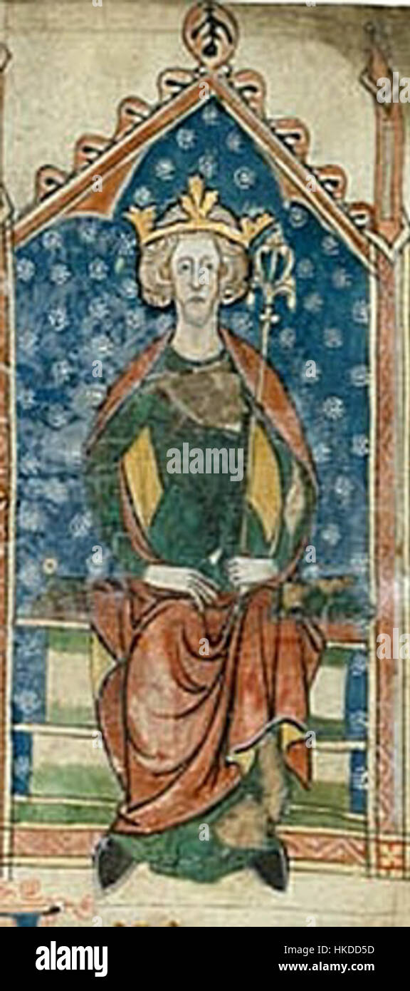 Questa opera d'arte di Enrico II Plantagenet ritrae il re inglese del XII secolo in un tradizionale stile ritratto. Il pezzo riflette il suo regno e il suo significato nella storia inglese. Foto Stock