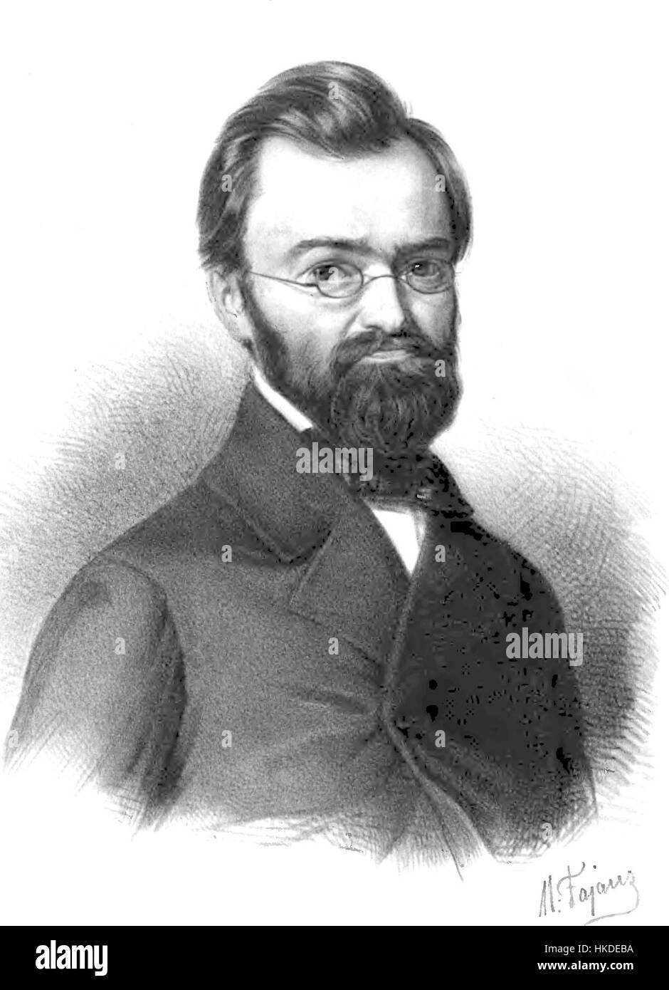 August Cieszkowski è stato un filosofo, economista e riformatore sociale polacco le cui opere hanno influenzato la storia intellettuale polacca. La sua pittura o rappresentazione racchiude i suoi contributi intellettuali durante il XIX secolo. Foto Stock