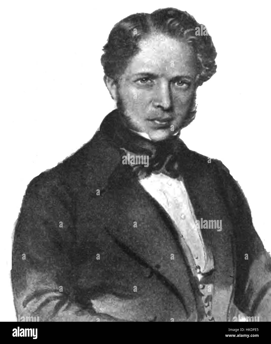 Questo ritratto di Andrzej Zamoyski, un eminente aristocratico polacco del XIX secolo, cattura il suo status nobile e l'eleganza, riflettendo la moda e lo stile ritrattistico del suo tempo. Foto Stock