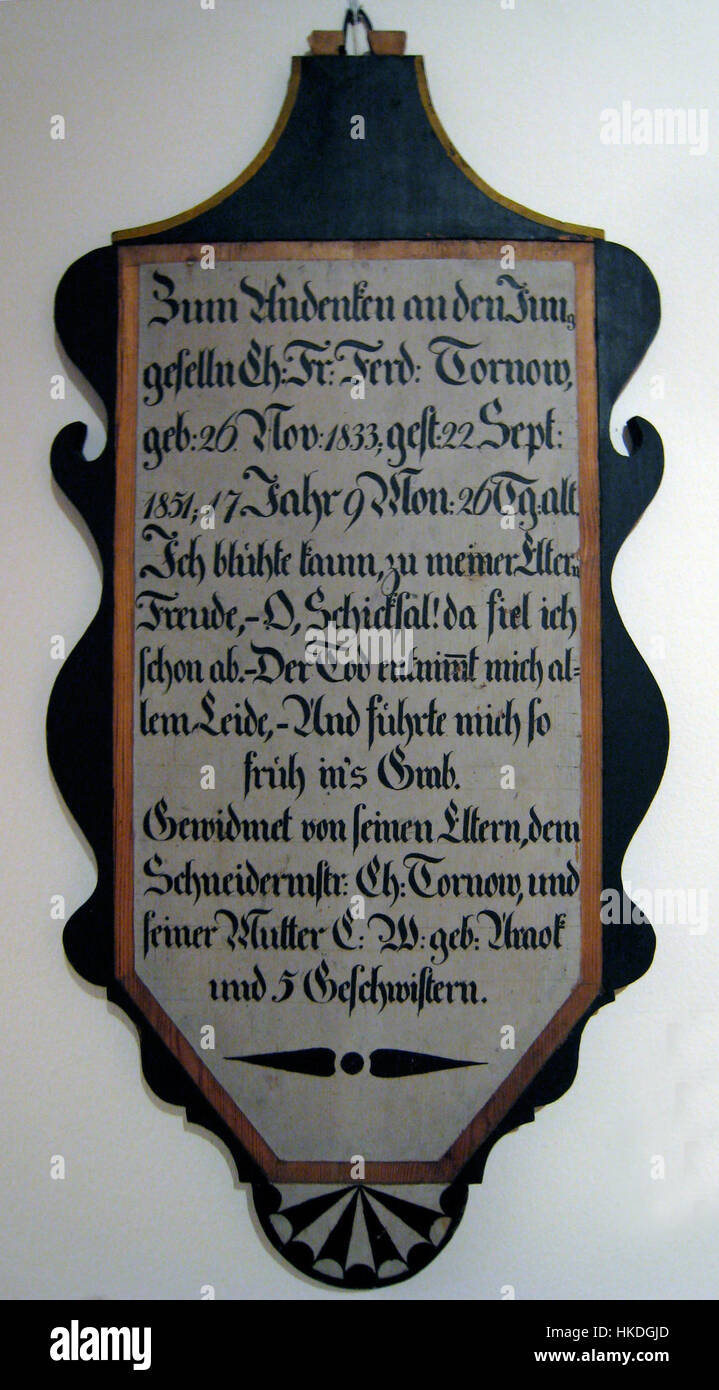 Un'opera d'arte storica del 1851, raffigurante un detentore della corona della morte. Il dipinto mette in mostra il simbolismo legato alla morte e alla mortalità, tipico dell'arte della metà del XIX secolo, spesso trasmettendo temi di vita e di morte. Foto Stock