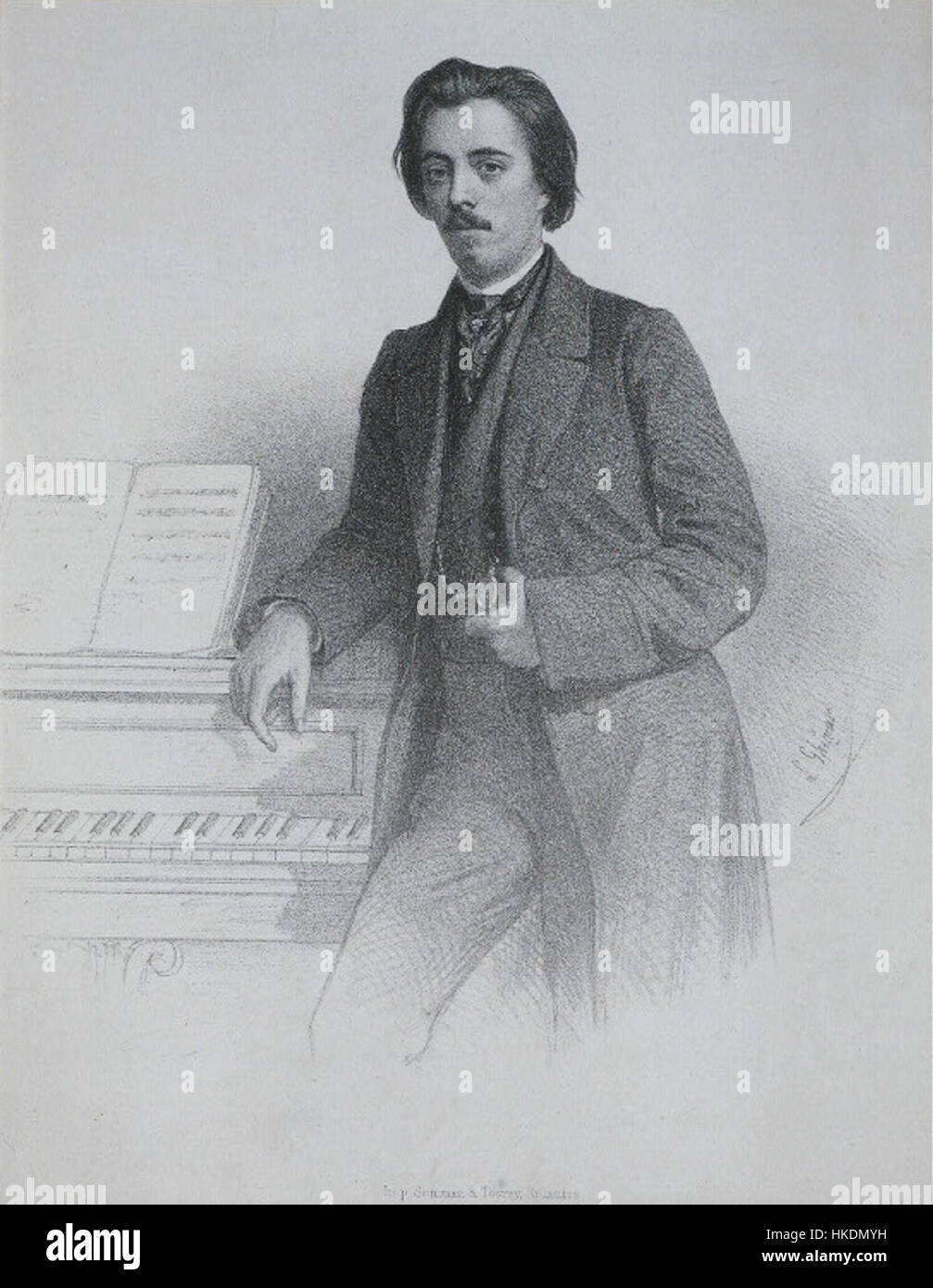 Louis Brassin è stato un influente artista del XIX secolo noto per i suoi ritratti e paesaggi. Le sue opere presentano raffigurazioni dettagliate della figura umana e del mondo naturale. Foto Stock