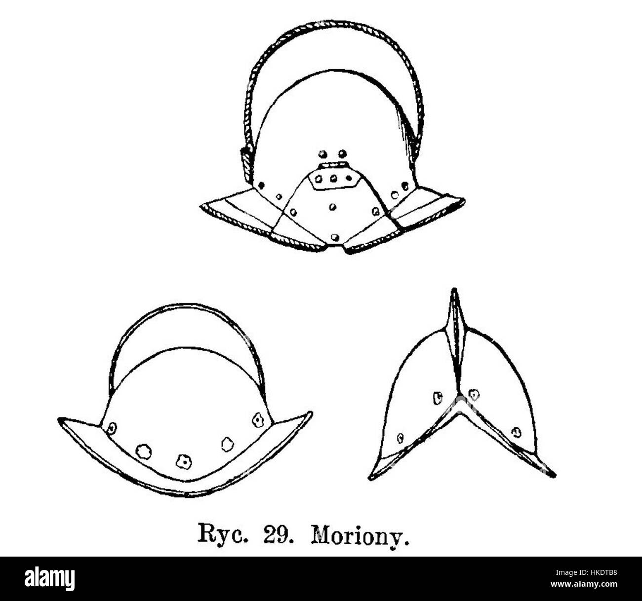 Il "Moriony Korzona" è un dipinto storico che raffigura soldati polacchi nel XVII secolo. Le opere d'arte catturano la loro caratteristica armatura e abbigliamento militare, fornendo informazioni sulla cultura militare e sull'abbigliamento storico della Polonia durante questo periodo. Foto Stock