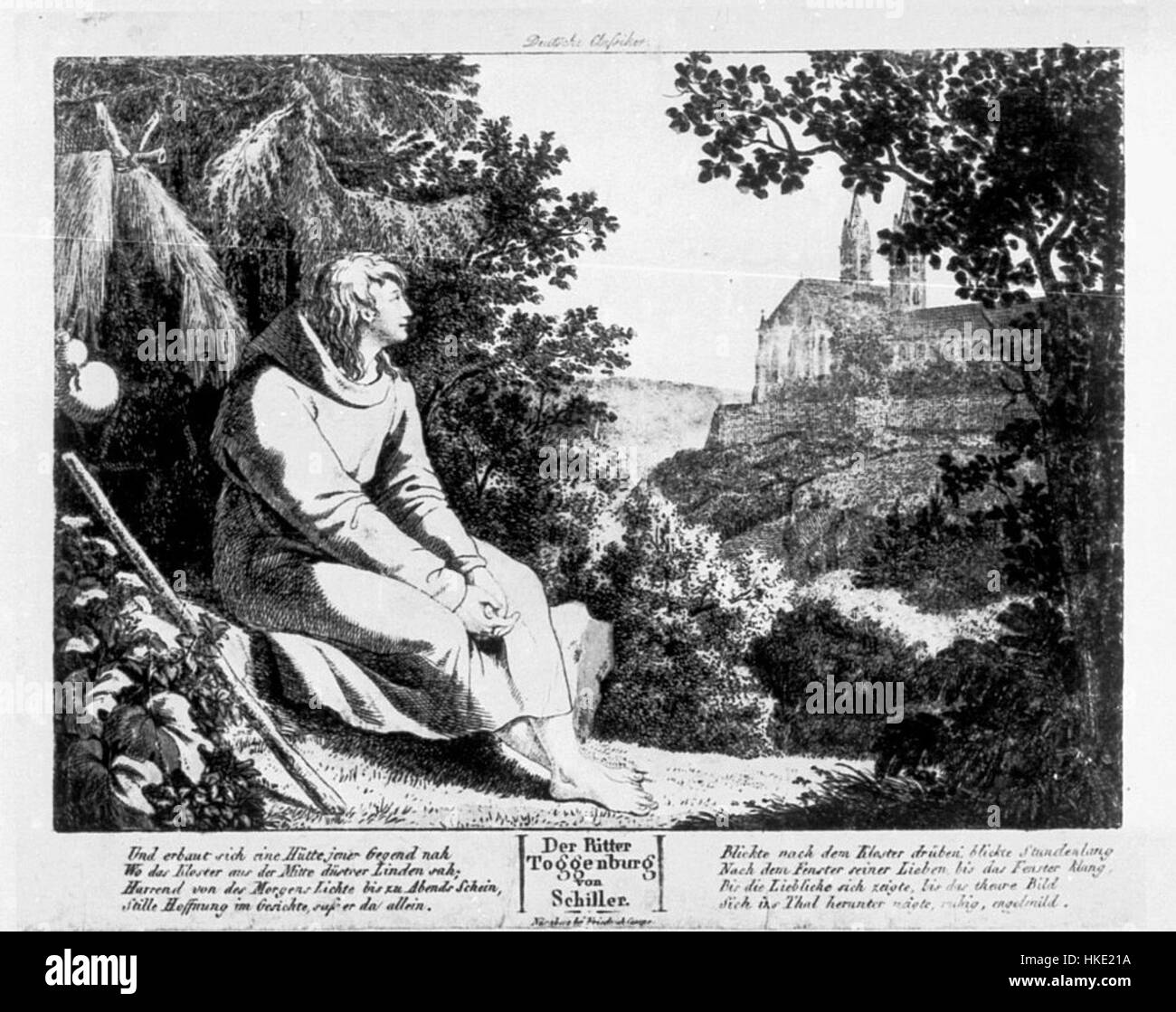 Campe Toggenburg, un'opera d'arte storica che presenta la razza Toggenburg, una capra da latte svizzera, sottolineandone le caratteristiche distintive, creata come esempio di rappresentazione agricola e animale nell'arte. Foto Stock