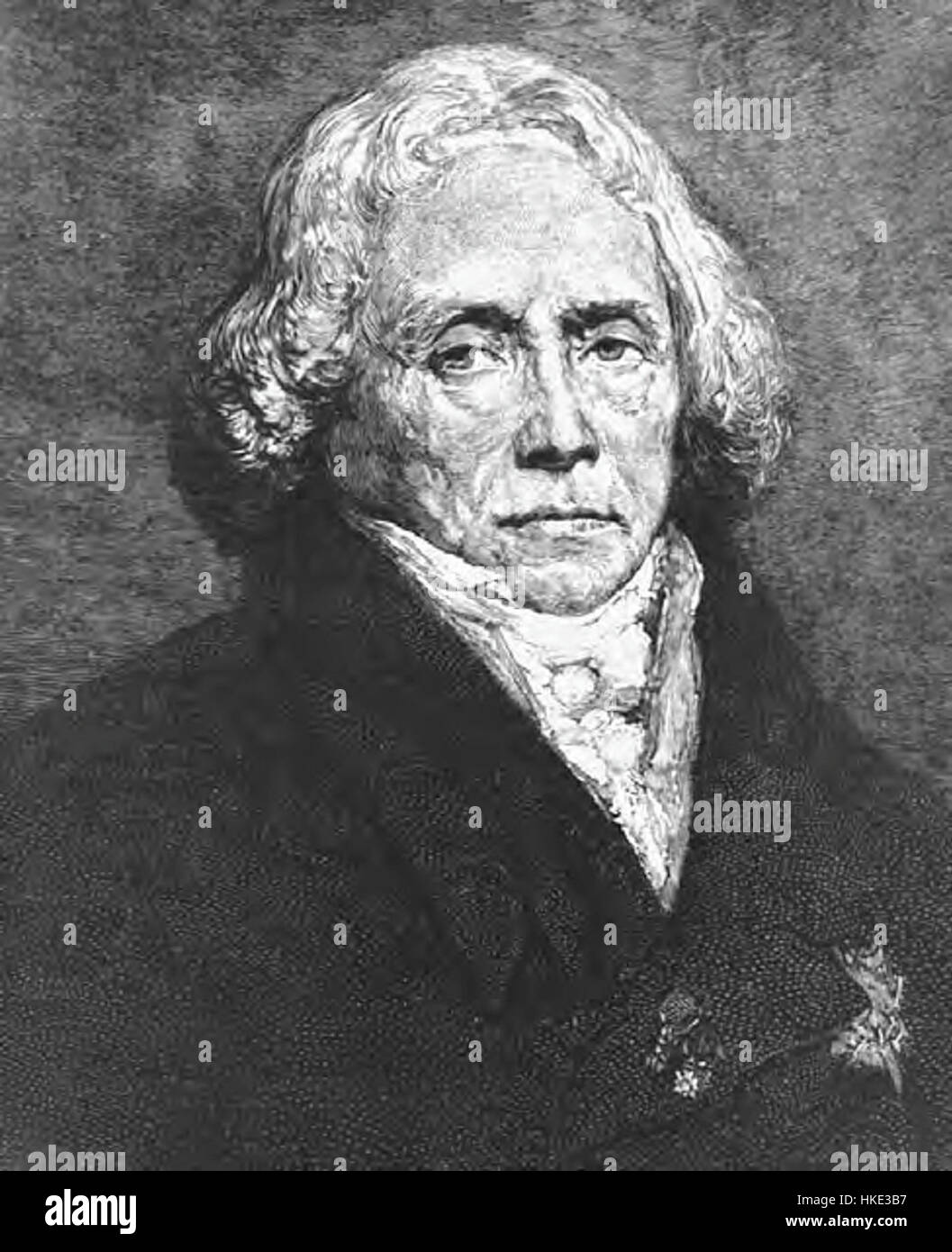 Questo ritratto di Charles Maurice de Talleyrand Perigord cattura il rinomato diplomatico francese, sottolineando il suo ruolo distinto nella politica europea durante l'era napoleonica. Foto Stock