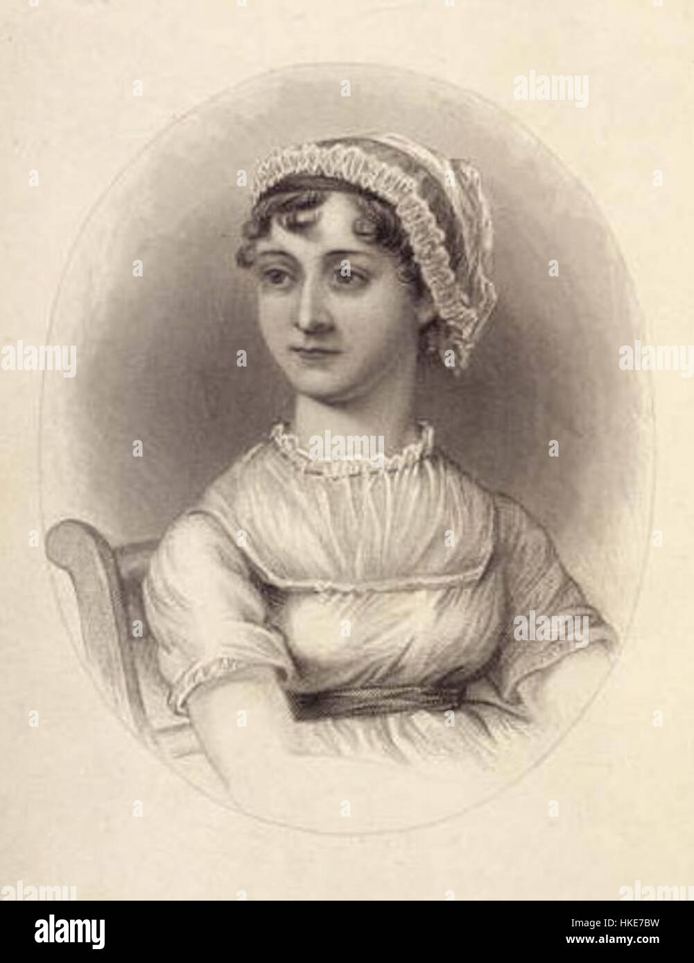 Jane Austen 1870 Foto Stock