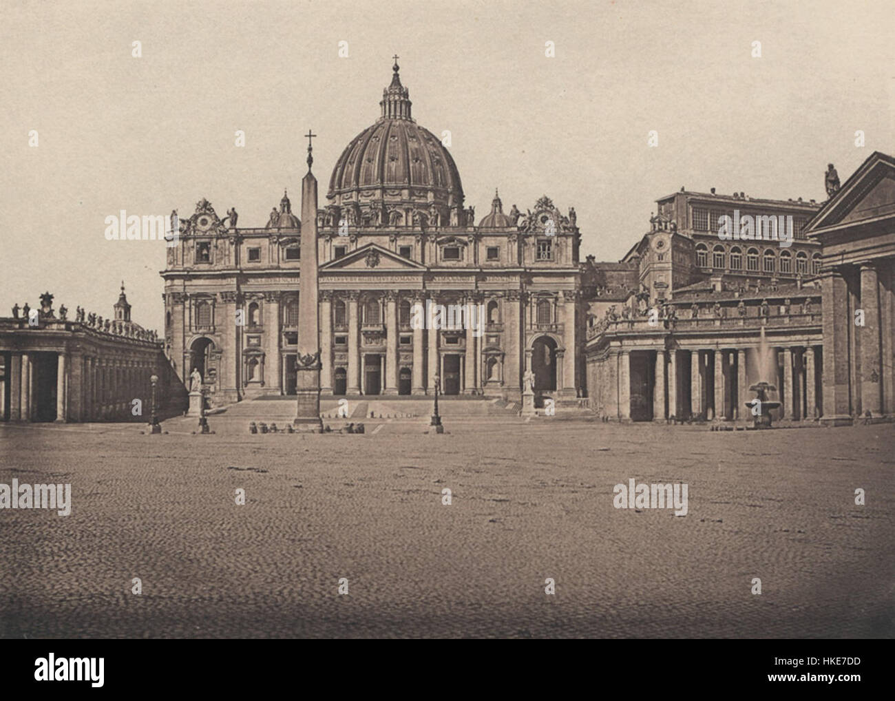 Questo dipinto attribuito a James Anderson raffigura l'iconica basilica di San Pietro a Roma, che mostra la grandezza architettonica del sito. Foto Stock