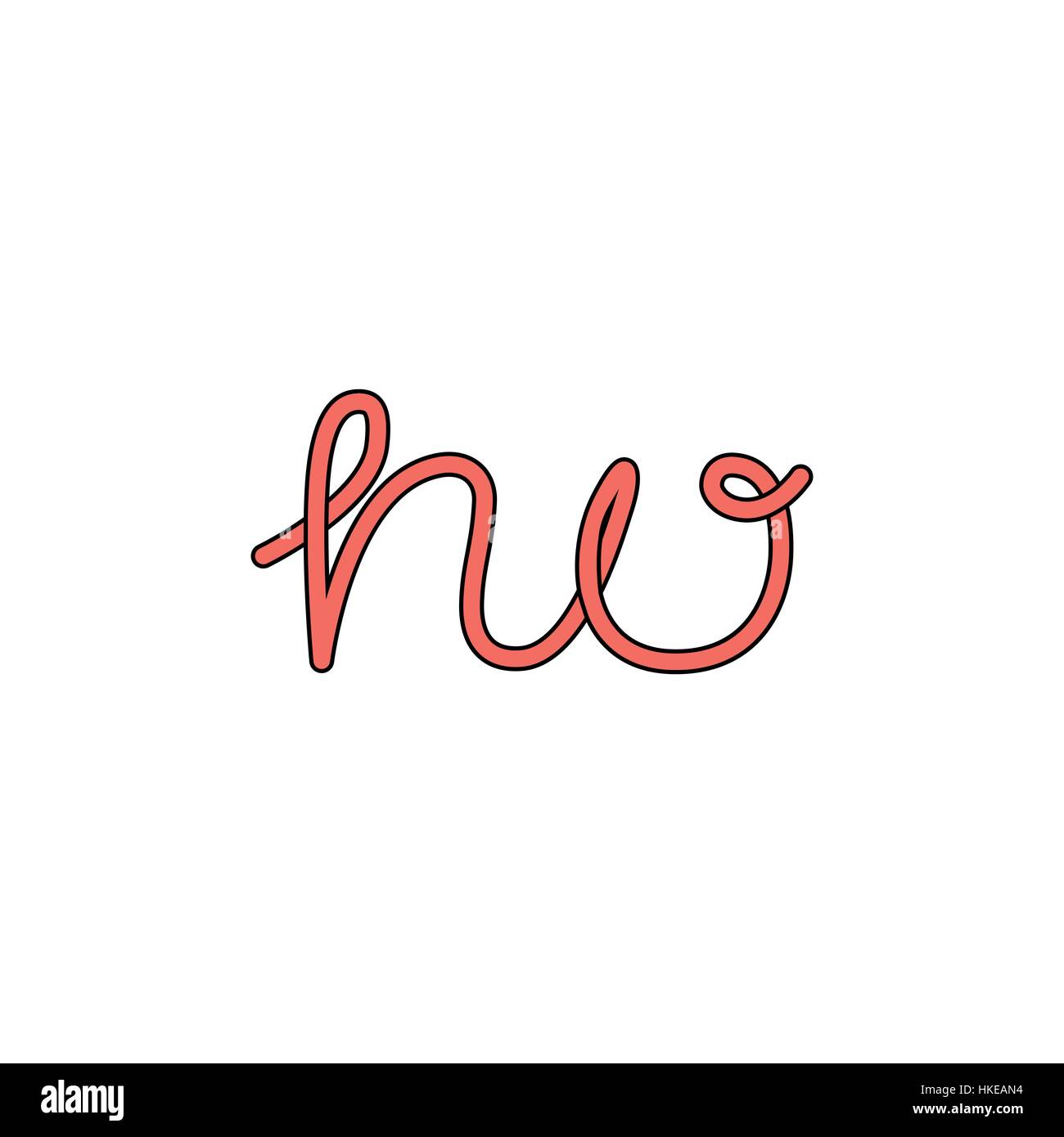 Nessuna parola mano-scritte calligraphy. vettore di scritte. Illustrazione Vettoriale