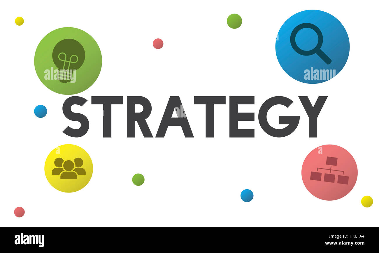 Strategia del processo creativo per lo sviluppo del marketing Concept Foto Stock