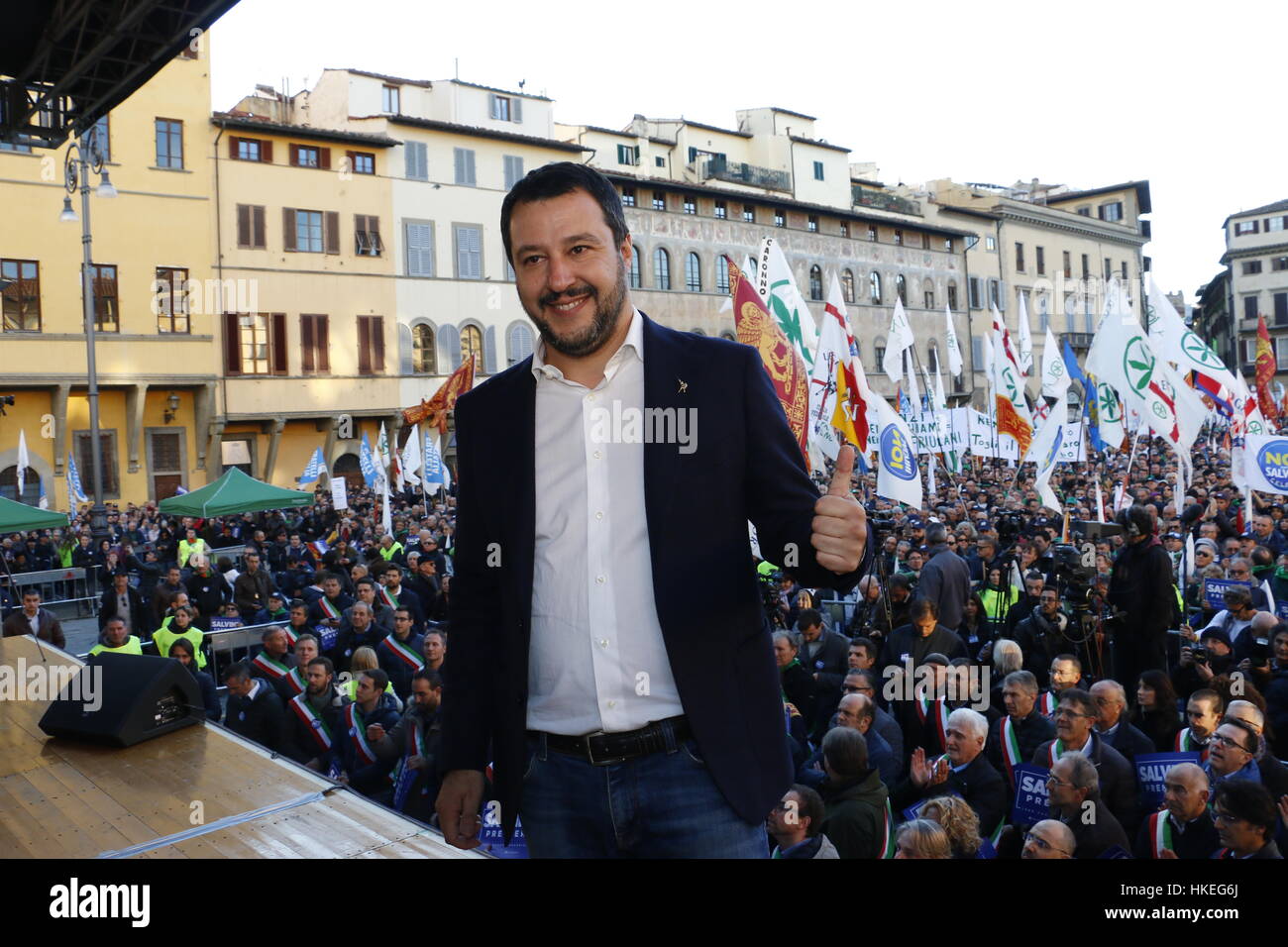 MATTEO SALVINI POLITICA ITALIANA LEGA NORD Foto Stock