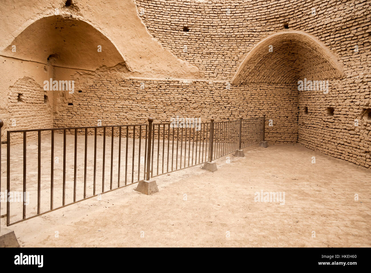 Rovine di Gaochang un'antica oasi, Xinjiang Regione Autonoma, Cina. Foto Stock