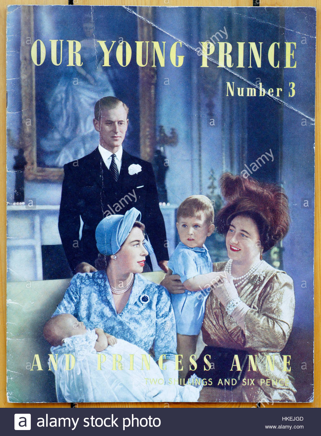 Il nostro giovane principe e principessa Anne, un'immagine originale supplemento prodotta da Sporting Record nel 1951 Foto Stock