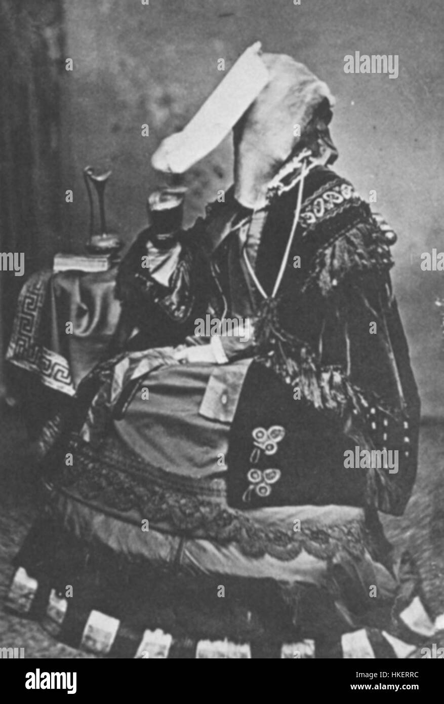 Questo ritratto di Sarah Helen Whitman, una rinomata poetessa americana, cattura la sua presenza intellettuale e i suoi legami con la cultura letteraria del XIX secolo. La connessione di Whitman con la Brown University è un aspetto significativo della sua eredità. Foto Stock