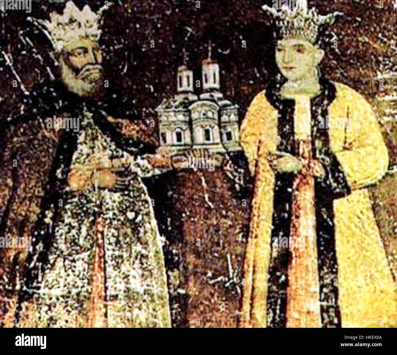 Stefan Cantacuzino, un artista rumeno, è noto per i suoi dipinti ad olio dettagliati e suggestivi, che spesso riflettono il suo patrimonio culturale e i suoi soggetti storici. Foto Stock