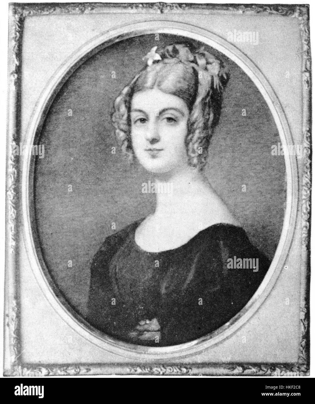 Questo ritratto di Georgiana Molloy, una pioniera collezionista botanica nei primi anni dell'Australia, riflette la sua importanza nel campo della ricerca sulle piante e il suo contributo alla storia botanica australiana durante l'inizio del XIX secolo. Foto Stock