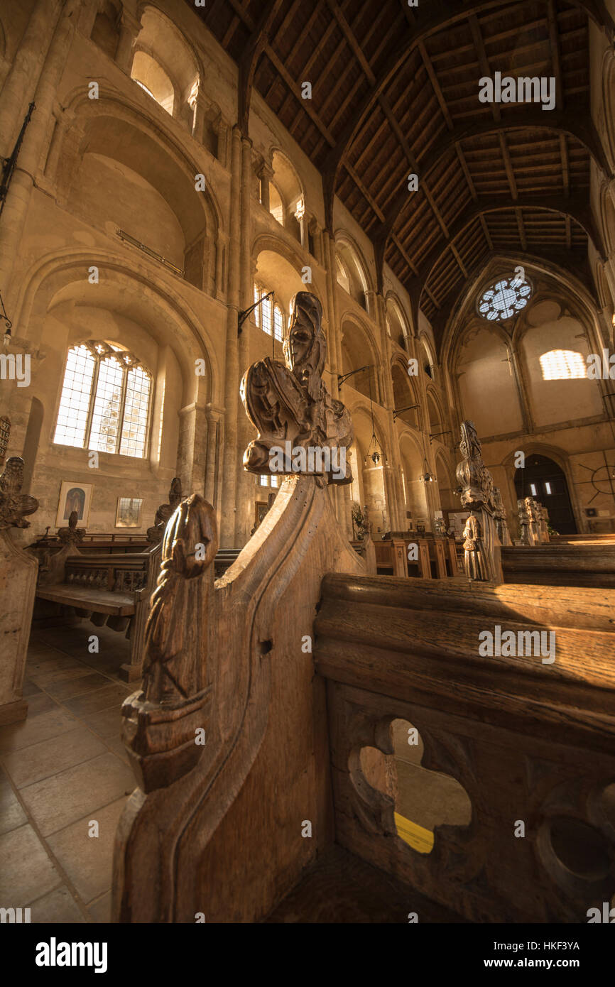 Binham Priory chiesa interno Foto Stock