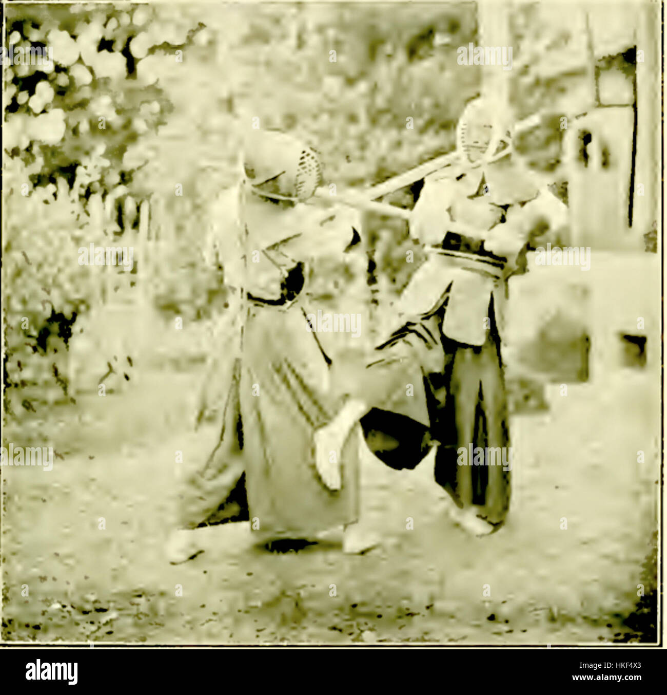 Lotta contro l uomo del Giappone kendo corps un corps a la japonaise Foto Stock