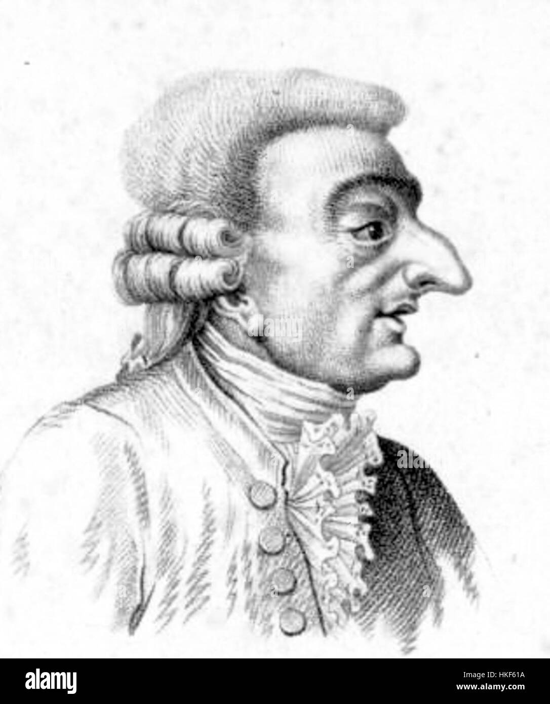 Il ritratto di Gaetano Pugnani, creato dal famoso artista Riedel, cattura il violinista e compositore italiano. Noto per i suoi contributi alla musica nel XVIII secolo, il lavoro di Pugnani influenzò significativamente lo sviluppo dell'esecuzione del violino. Foto Stock